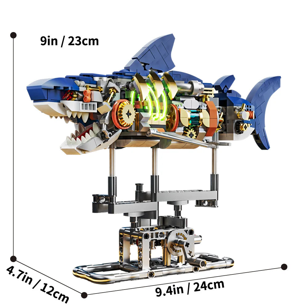 687pcs Mechanical Shark and Sea Life Building Set