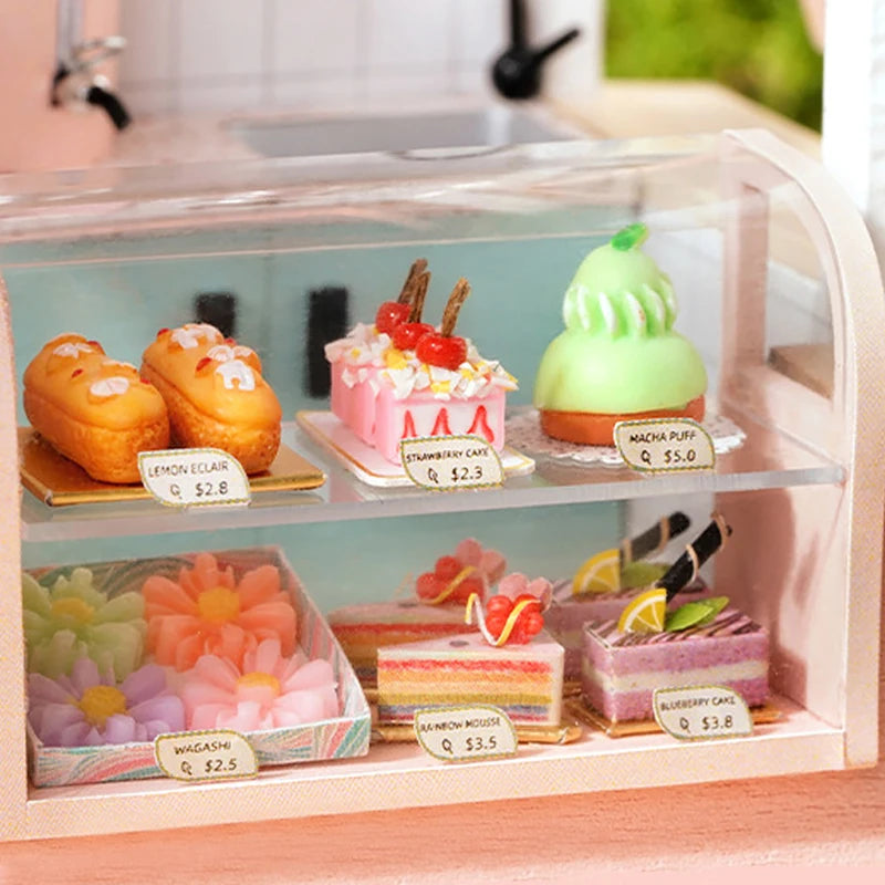 Miniature DIY Doll House Streetshouse 3D Puzzle Building Assembly Kit