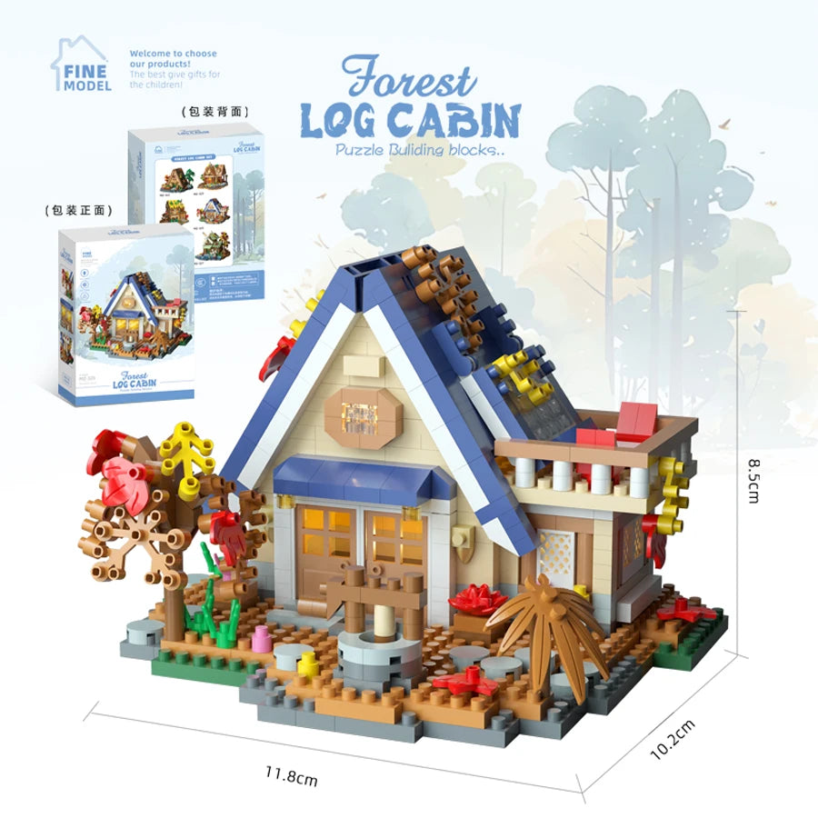 700 PCS Mini MOC Brick Forest Wooden House Treehouse