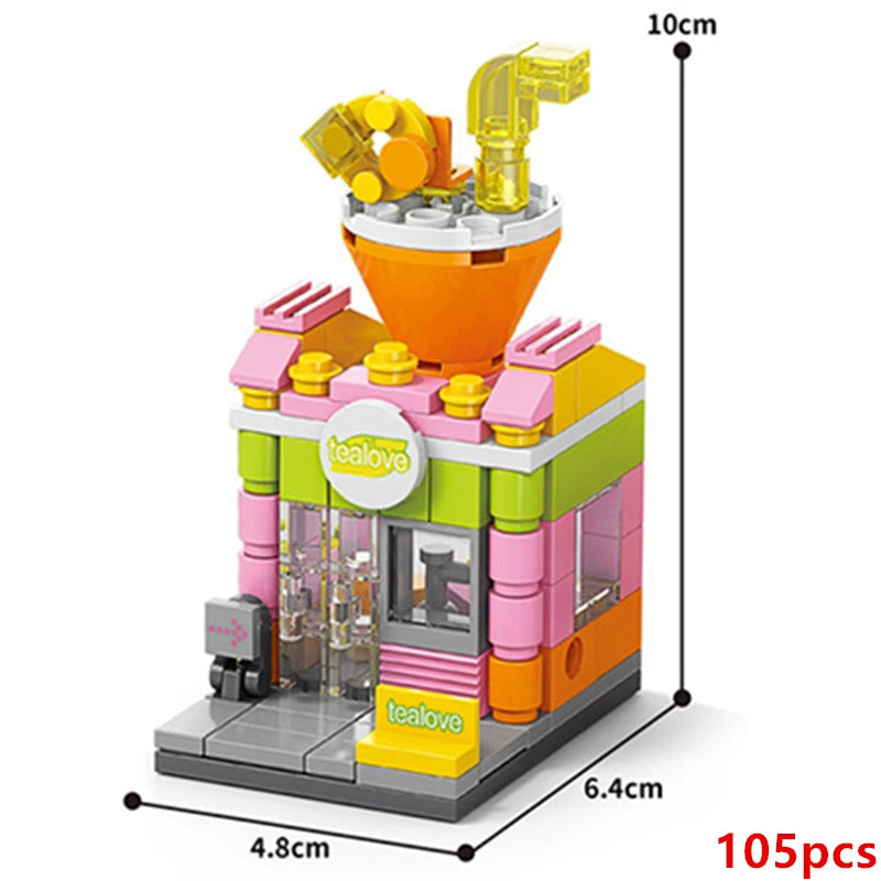 DIY Mini Streetview Restaurant Coffee Beverage Shop
