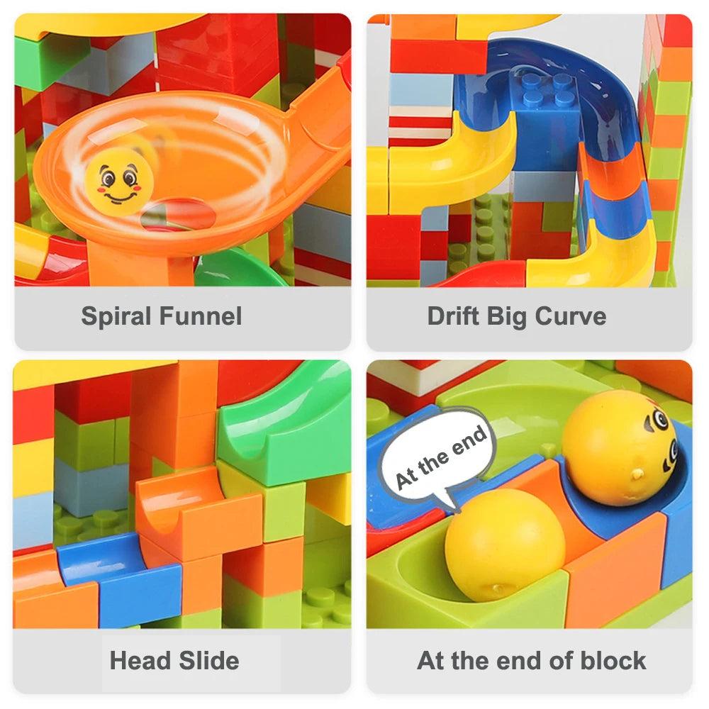 504PCS Marble Race and Maze Ball Track for Children 6+