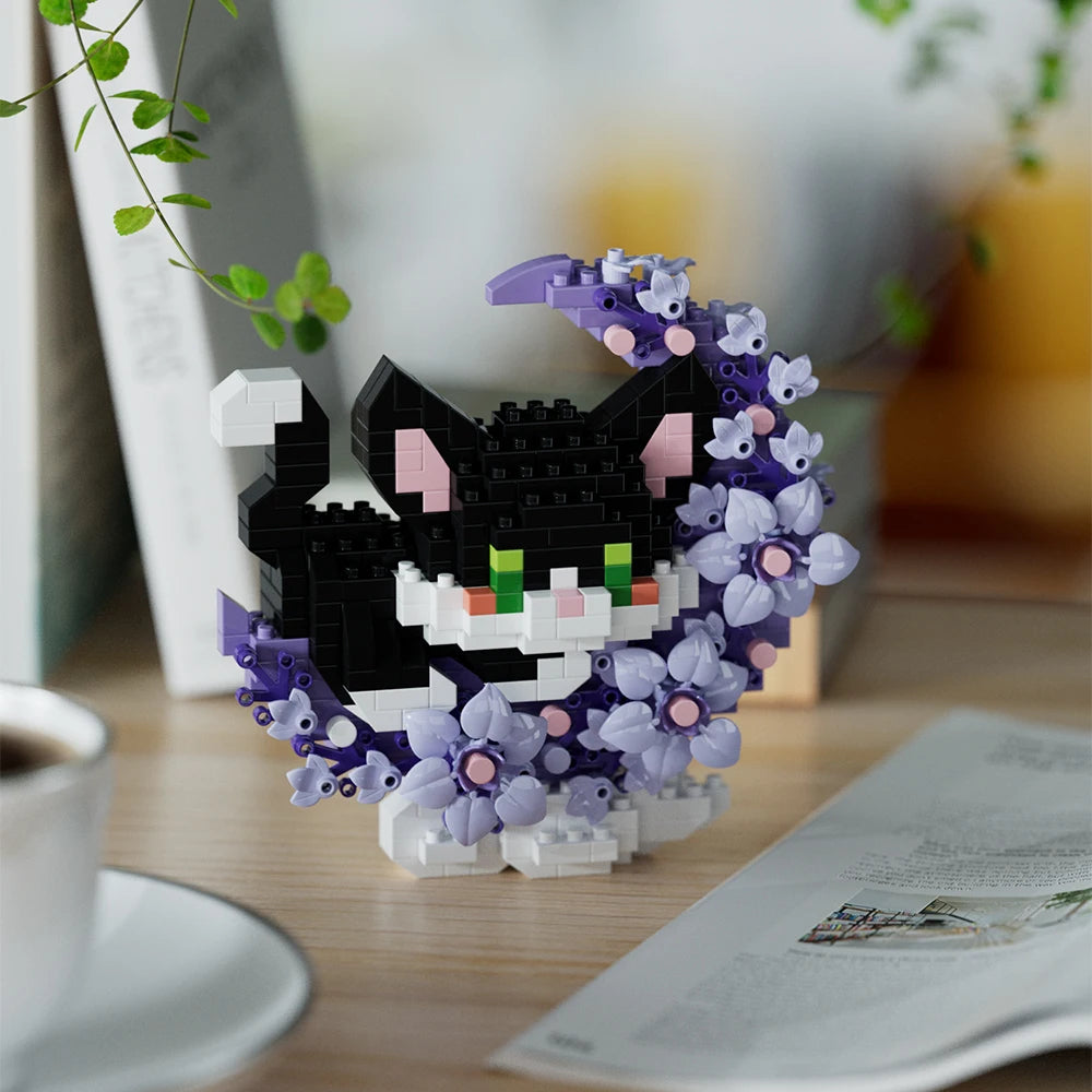 Mini Dog Cat panda raccoon Cute Pet Small Building Block Model Series