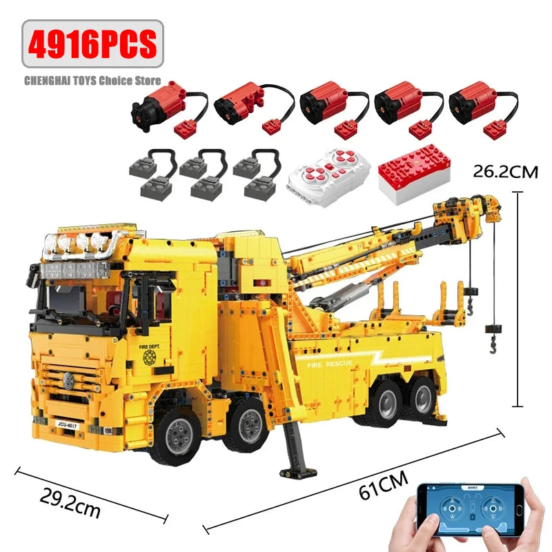 4916PCS Technical Rescue Truck with Control Crane