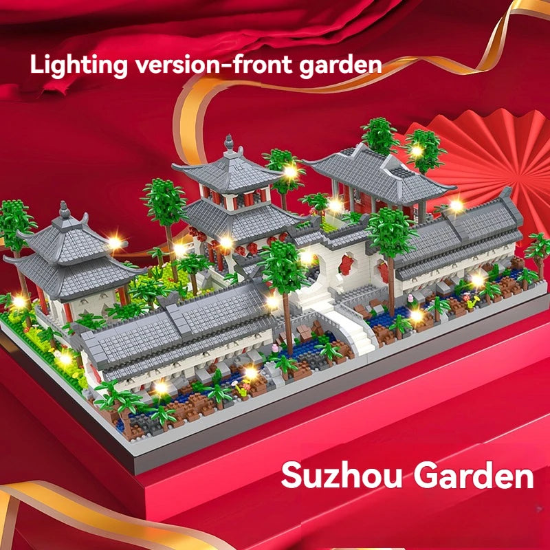 3888PCS Mini Blocks Suzhou Garden Traditional Chinese Architecture House