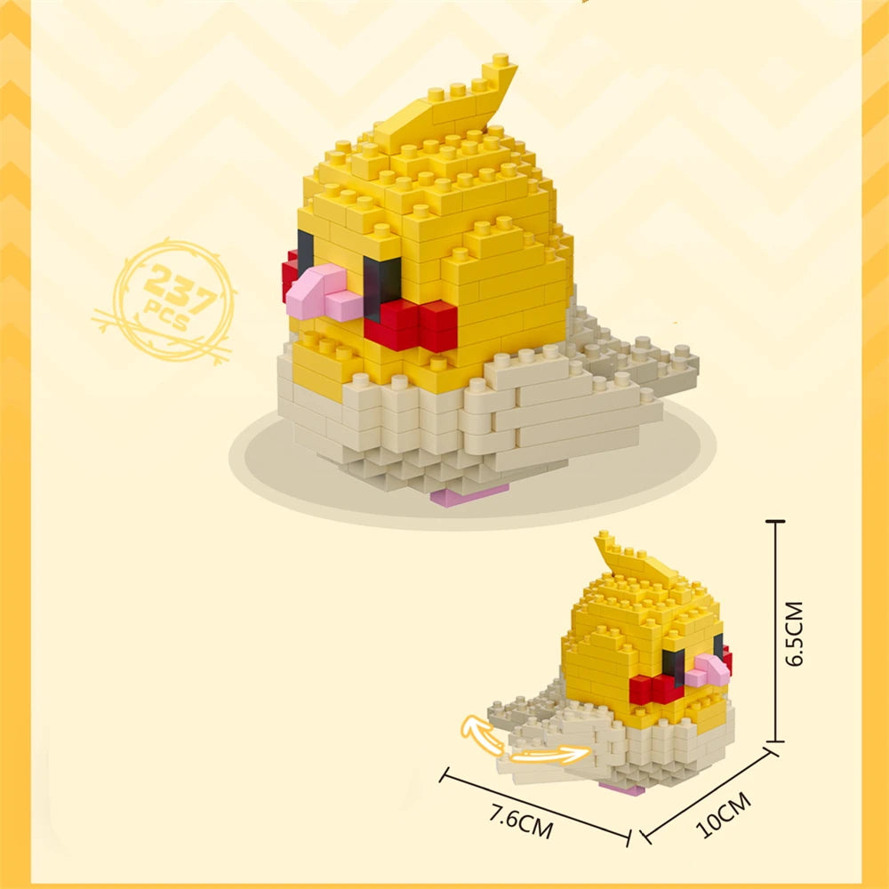 240PCS Kawaii Cute Bird Small Building Blocks Set