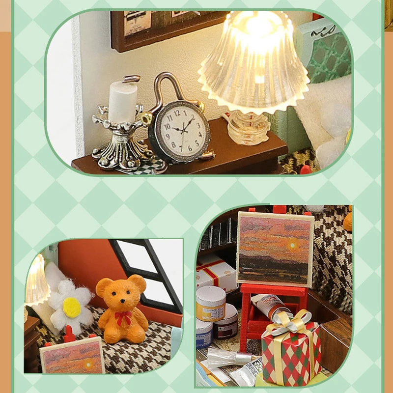 DIY Teddy Bear Doll Houses with Furniture without Dust Dover