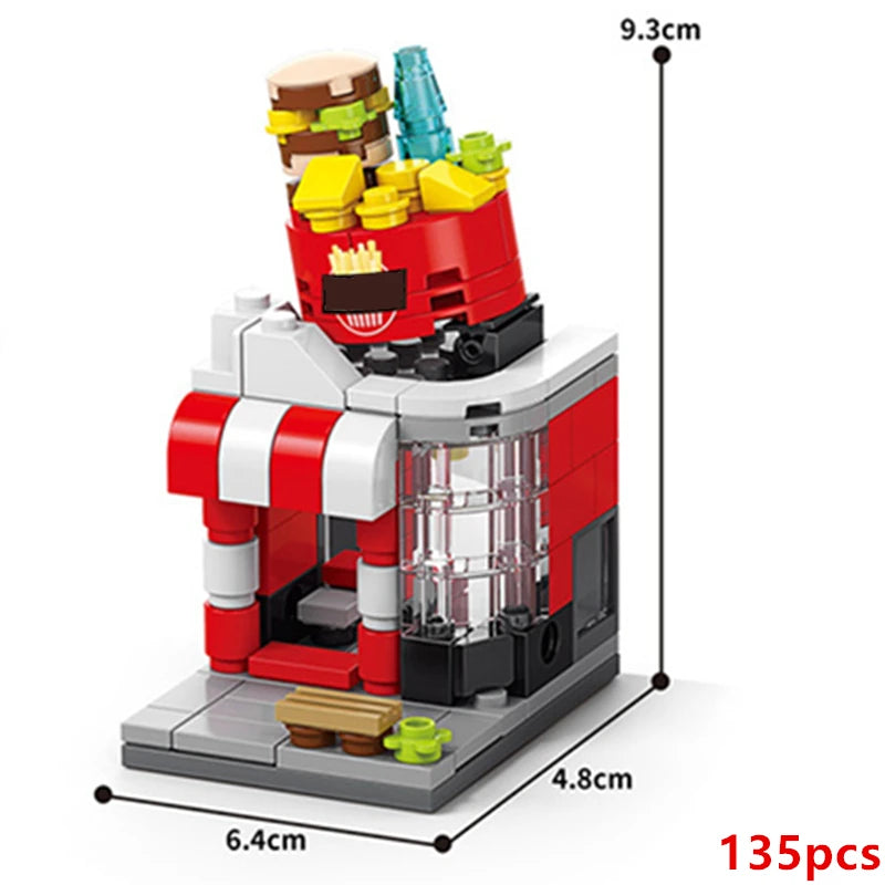 DIY Mini Streetview Restaurant Coffee Beverage Shop