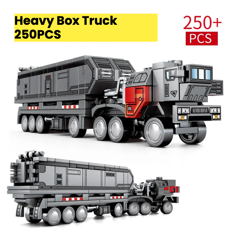 250PCS Heavy Engineering Transportation Truck Model Building Blocks