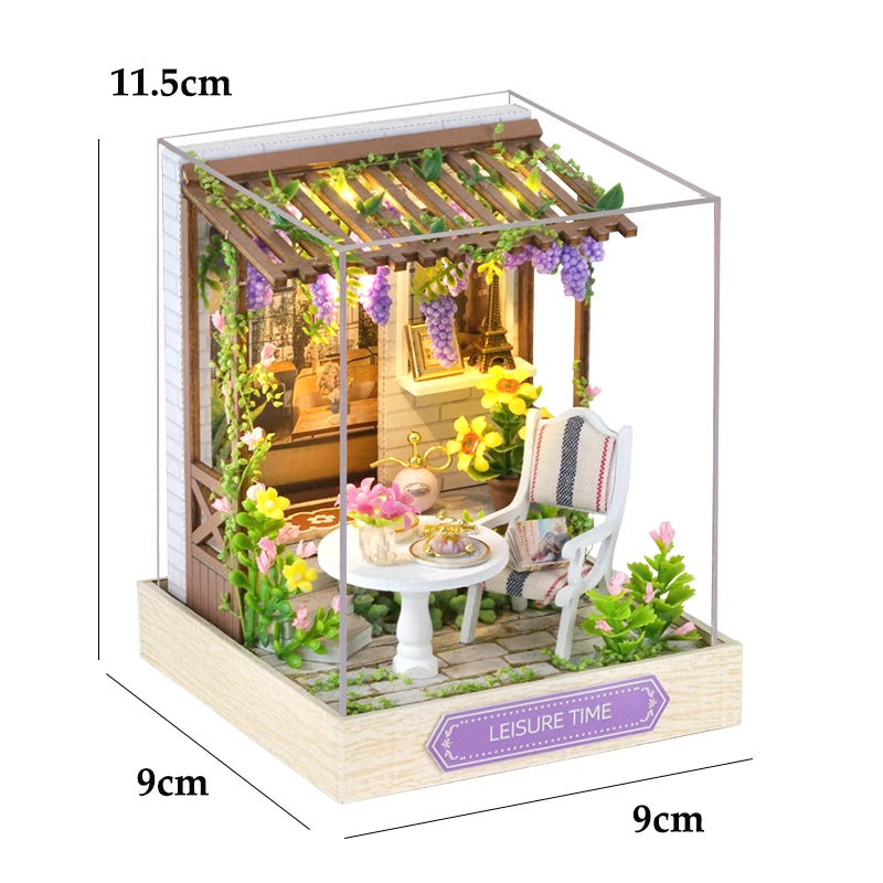 Miniature DIY Doll House Streetsview 3D Puzzle Building Assembly Kit