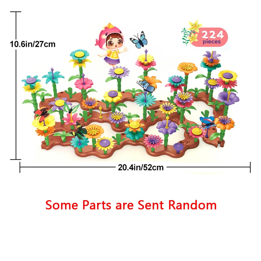 224 Piece Flower Garden Building Toy for Preschoolers