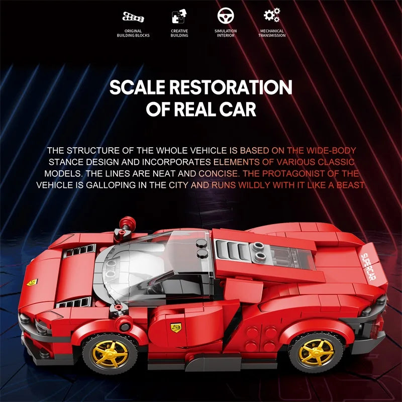 1:24 Red Super Sport Car Champion Vehicle