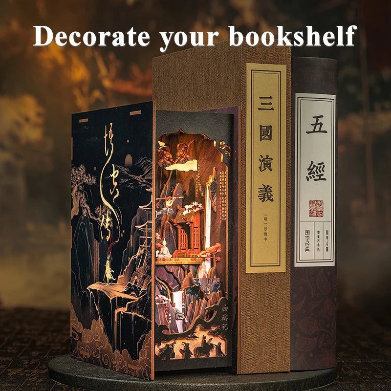 Wooden 3D Puzzle DIY Book Nook Kit Miniature Mystery Thriller