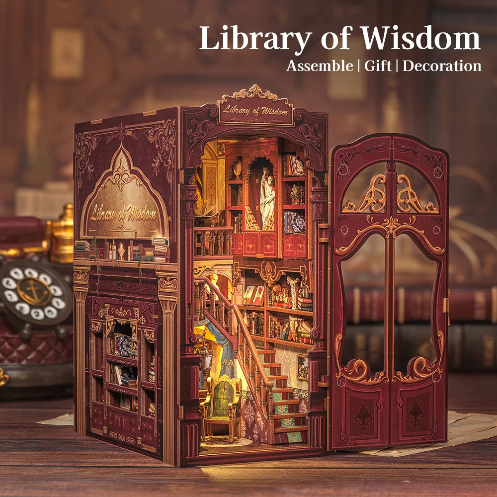 Wooden 3D Puzzle DIY Book Nook Kit Miniature Mystery Thriller