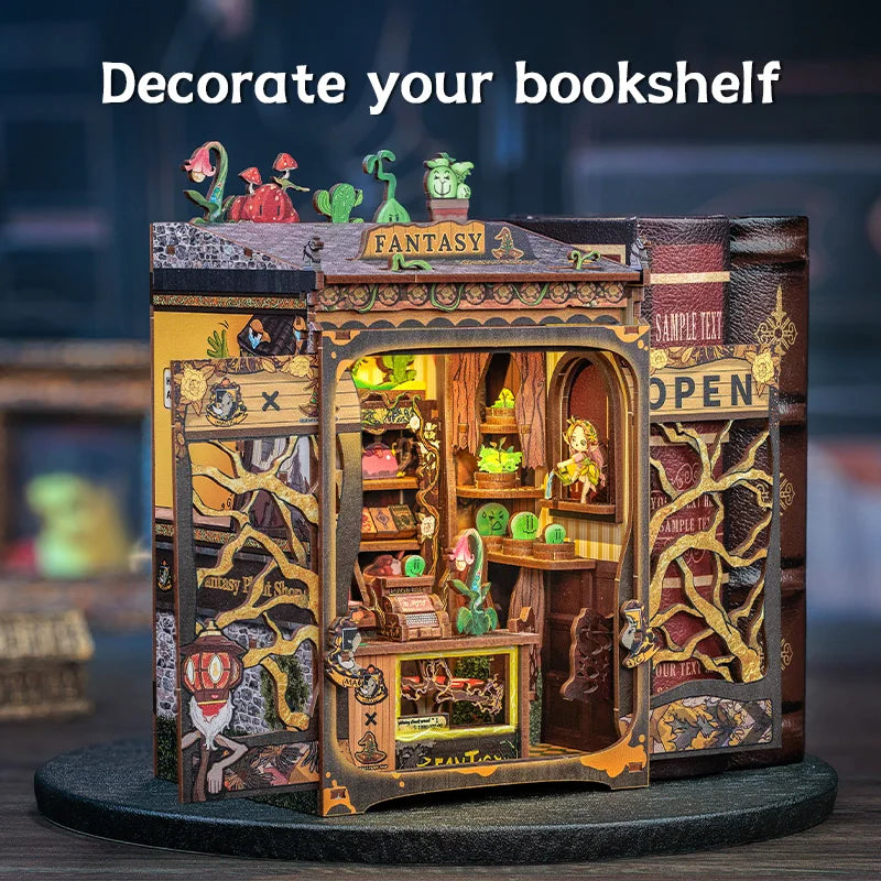 Wooden 3D Puzzle DIY Book Nook Kit Miniature Mystery Thriller