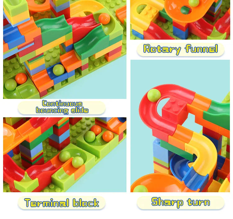 504PCS Marble Race and Maze Ball Track for Children 6+