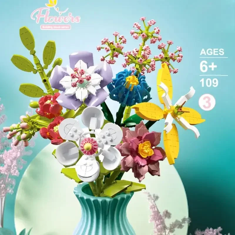 752PCS Spring Eternal Flower Bricks with Vase