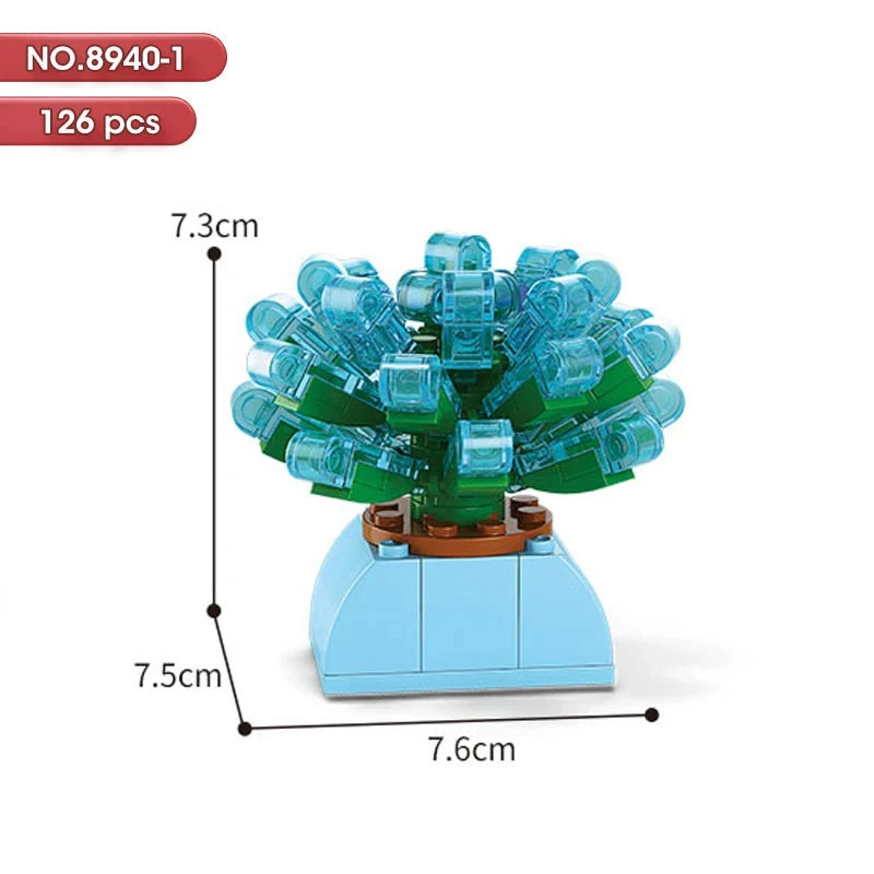 100PCS 10cm Mini Flowers Desert Succulent Collection Potted Plants