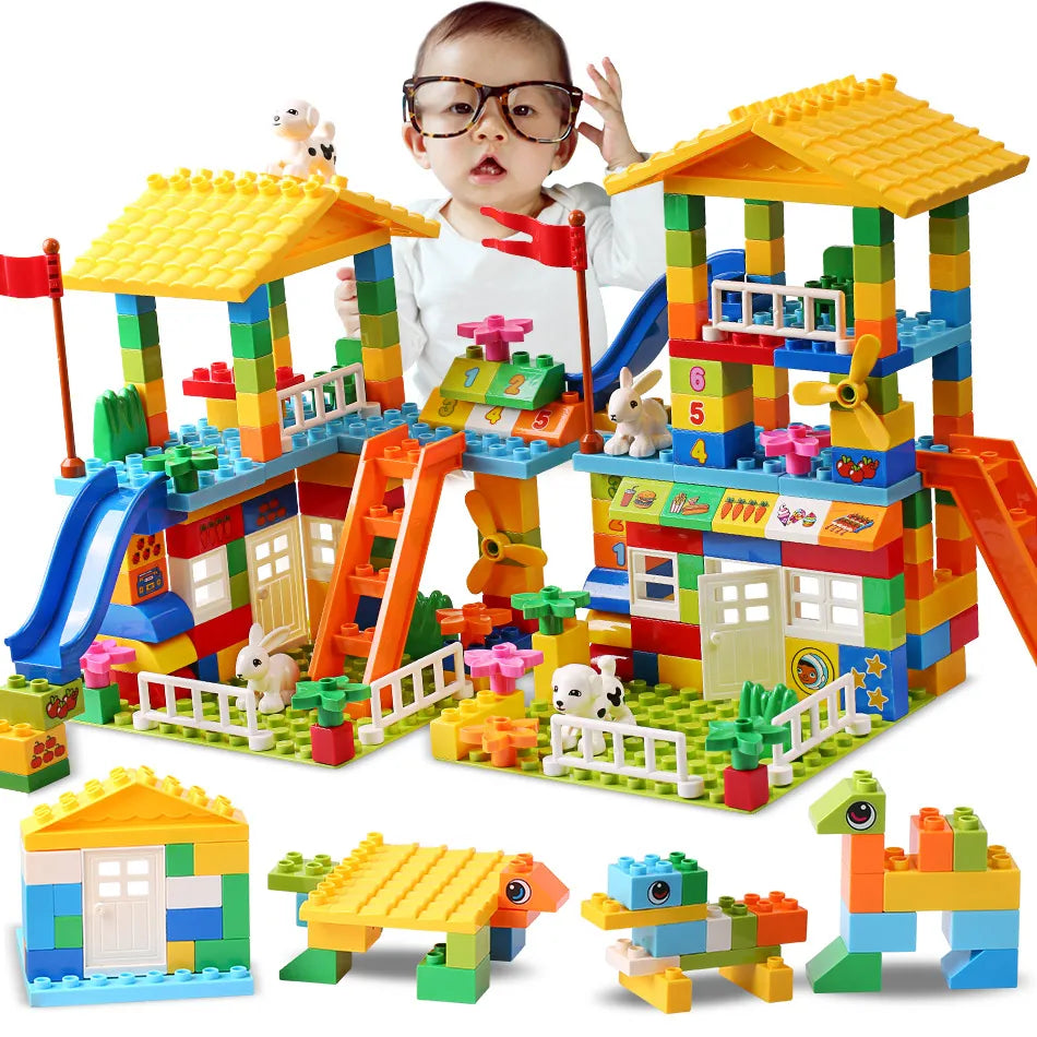 103PCS Big Bricks Animal House for Toddlers