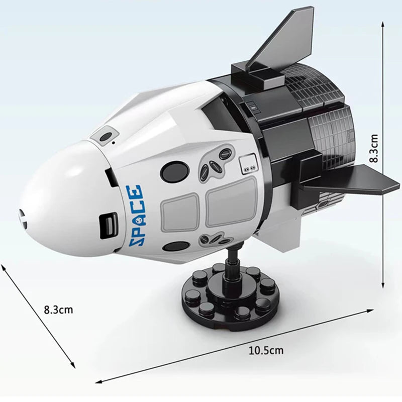 500PCS MOC Aerospaces Manned Rocket Craft Launch Center Space Spacecrafts Aviation Brick Set