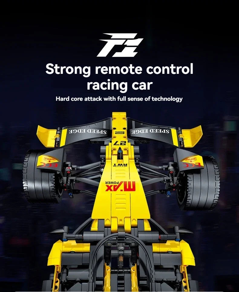 1:8 1650 PCS Technical Yellow Formula F1 Racing Car