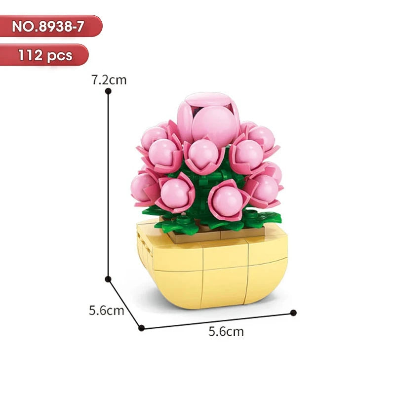 100PCS 10cm Mini Flowers Desert Succulent Collection Potted Plants