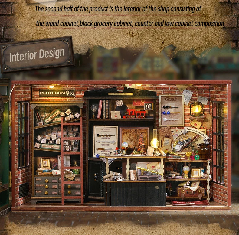 DIY Wooden Retron Magic Ward Dollhouse Miniature Doll House Kit
