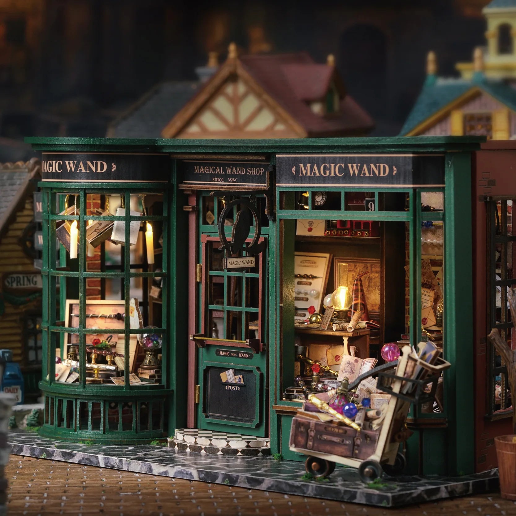 DIY Wooden Retron Magic Ward Dollhouse Miniature Doll House Kit