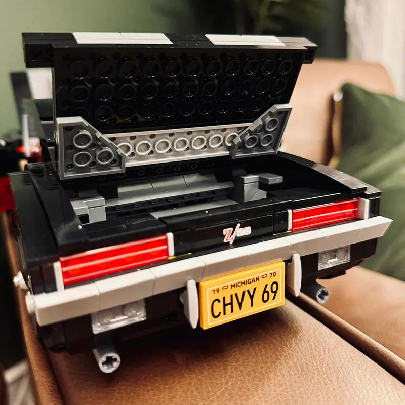 1456PCS Technical Black Vintage Racing car