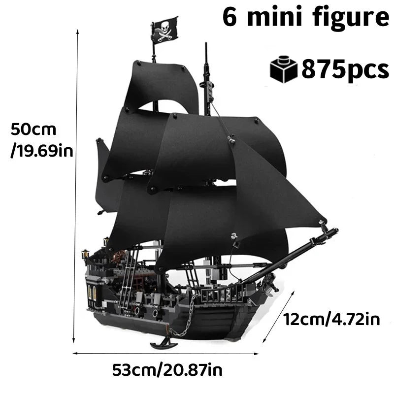 1207PCS Pirates Of The Caribbean Ship Queen's Revenge Warship