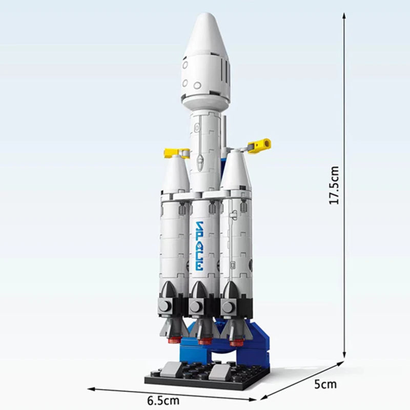 500PCS MOC Aerospaces Manned Rocket Craft Launch Center Space Spacecrafts Aviation Brick Set