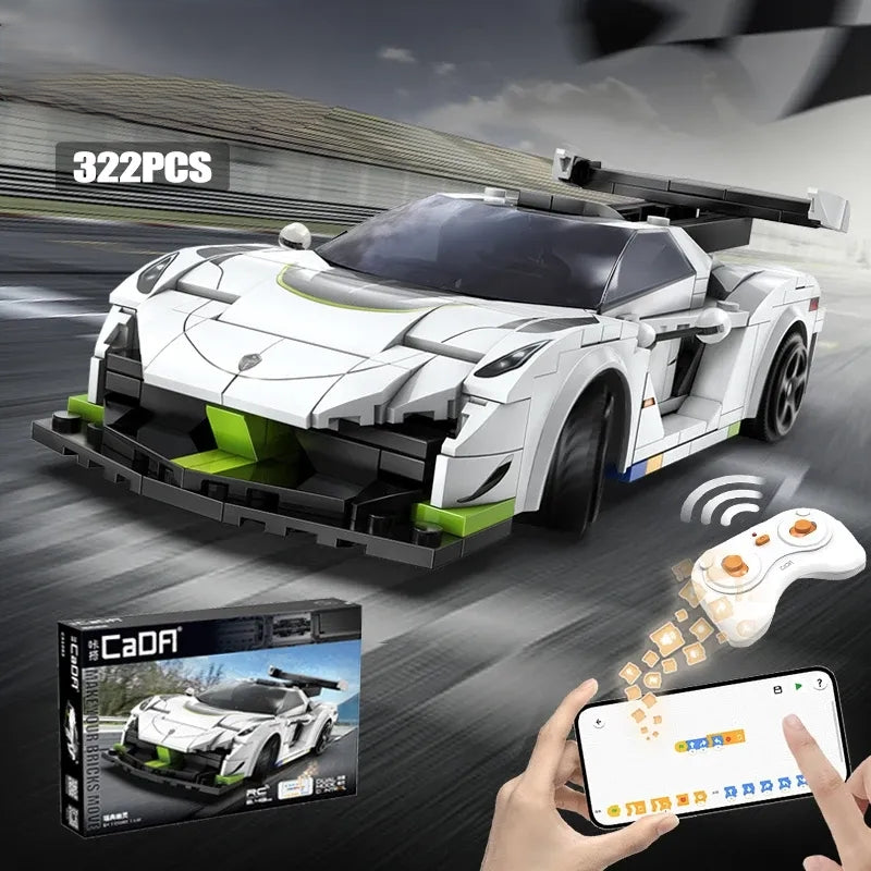 Racing Car Bricks with Toys support Scratch Programming