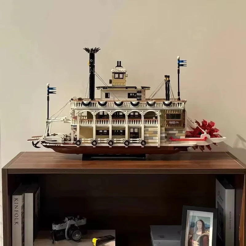 4000 PCS Creative river steamboat building blocks steamboat model
