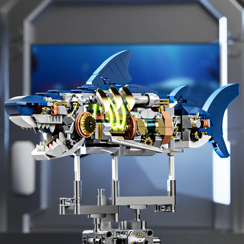 687pcs Mechanical Shark and Sea Life Building Set
