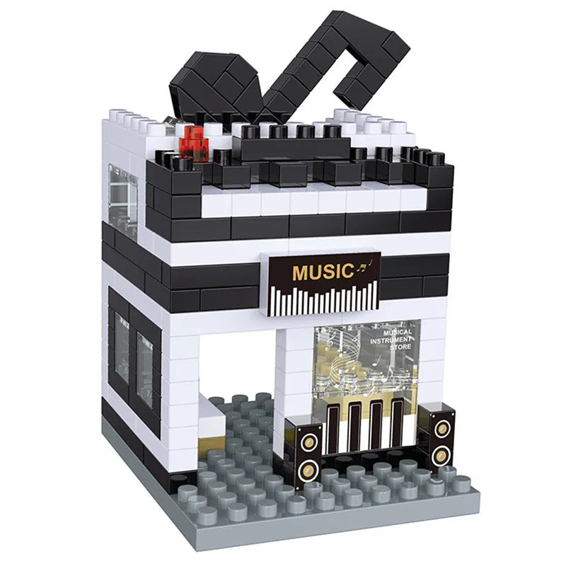 300PCS House Building Mini Blocks City and Shop
