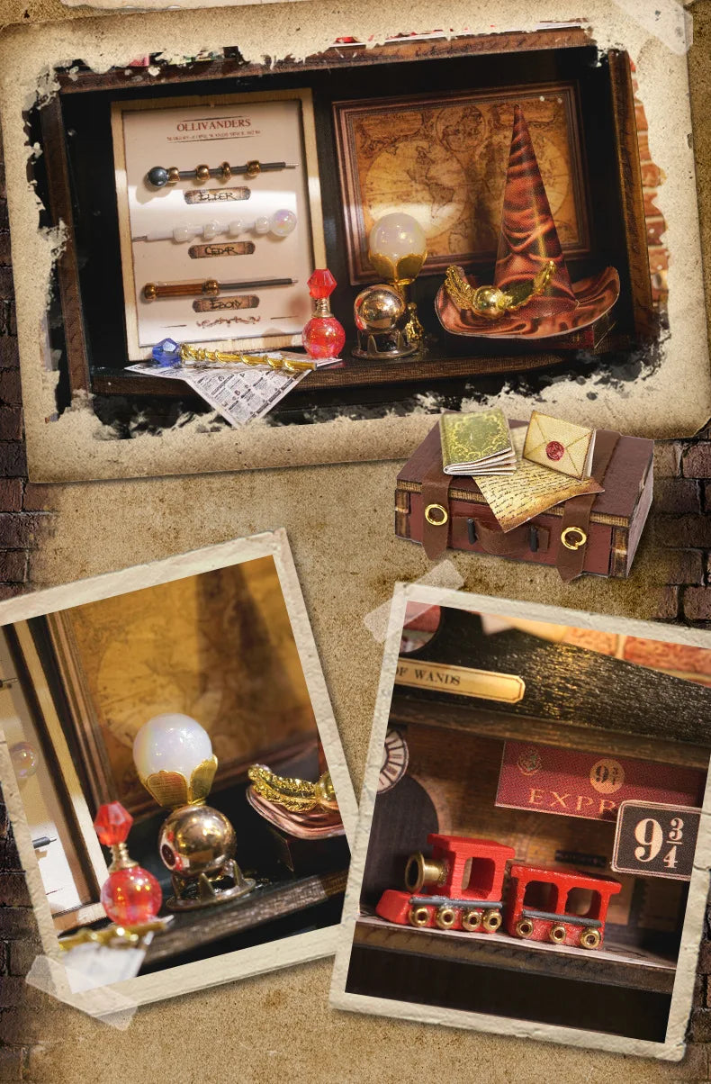 DIY Wooden Retron Magic Ward Dollhouse Miniature Doll House Kit