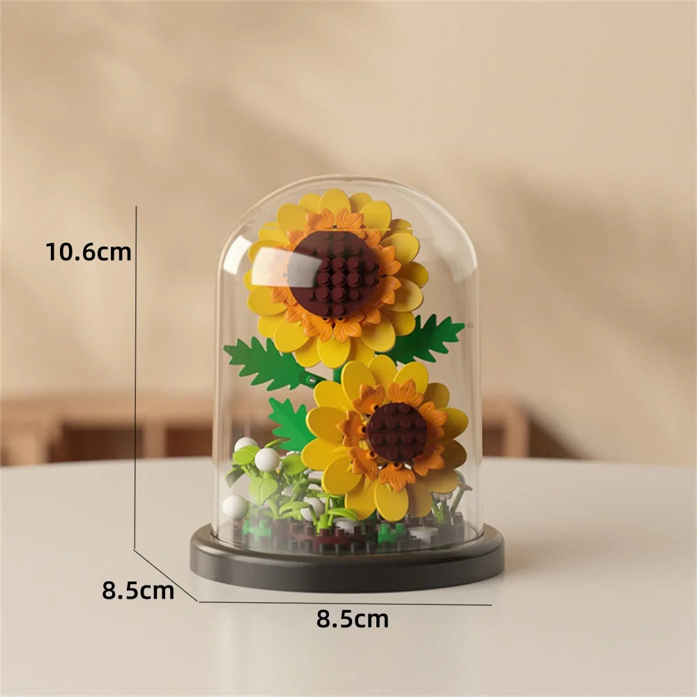 150PCS Mini-Flower Bricks with Cover