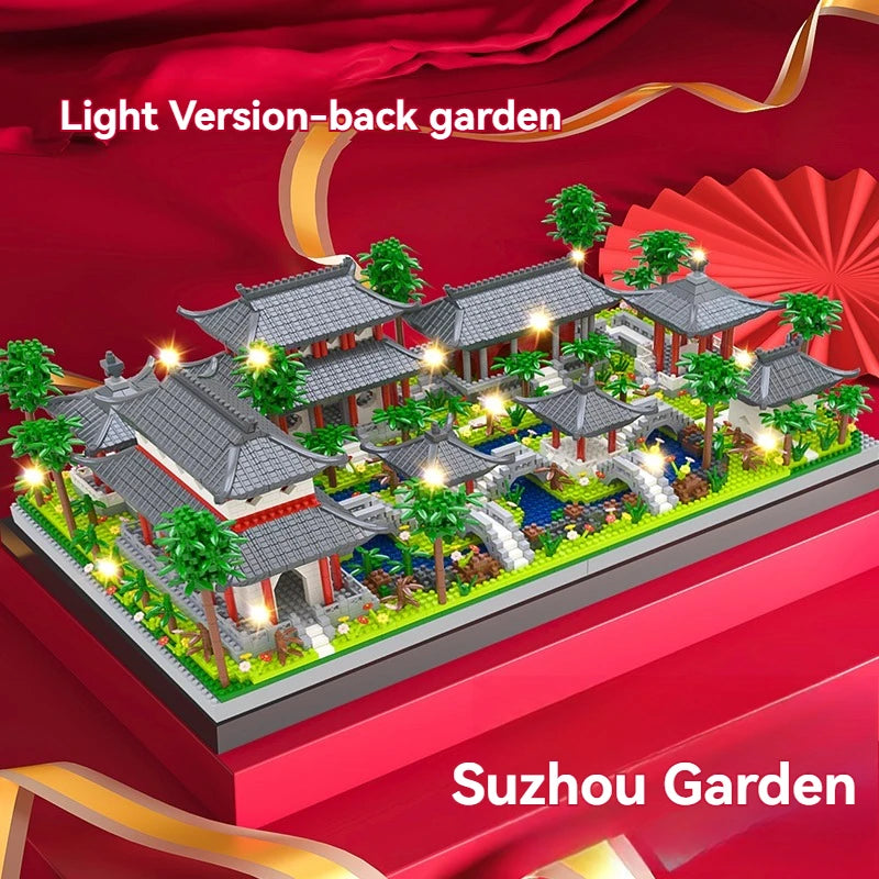 3888PCS Mini Blocks Suzhou Garden Traditional Chinese Architecture House