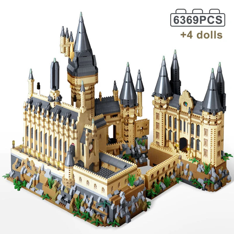 6369PCS Micro-Bricks Harry Porter Medieval Magic Castle Series School