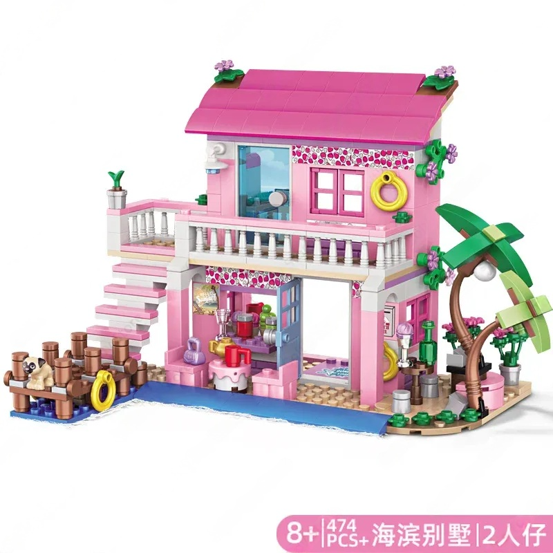 2025 Girls Friendship Tree House Villa Castle Building Blocks Classic Friends Girl's Model Figures Toys For Kids Birthday Gift