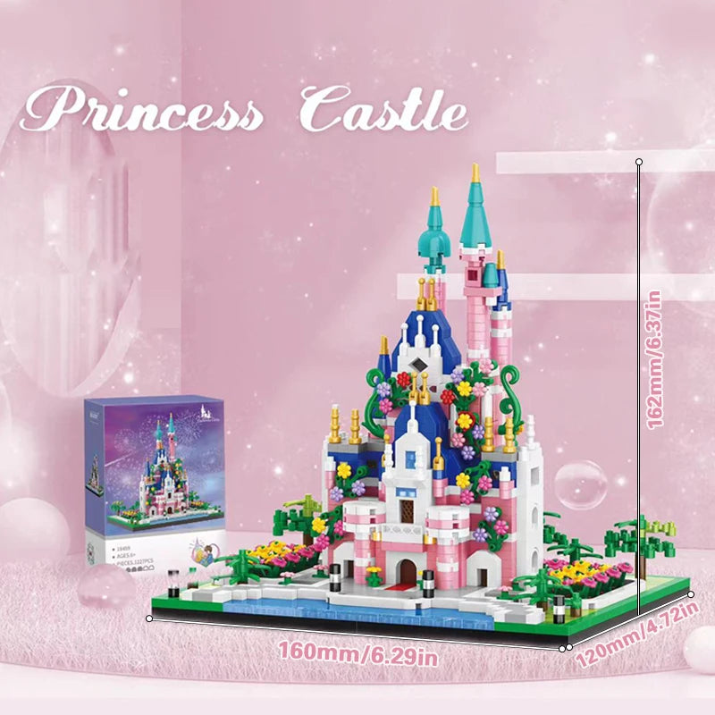1165 PCS Mini bricks Princess Castle Building Blocks Model