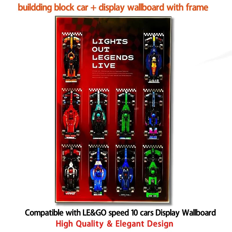 1:24 2025 F1 Racing Car with Frames (10 cars)