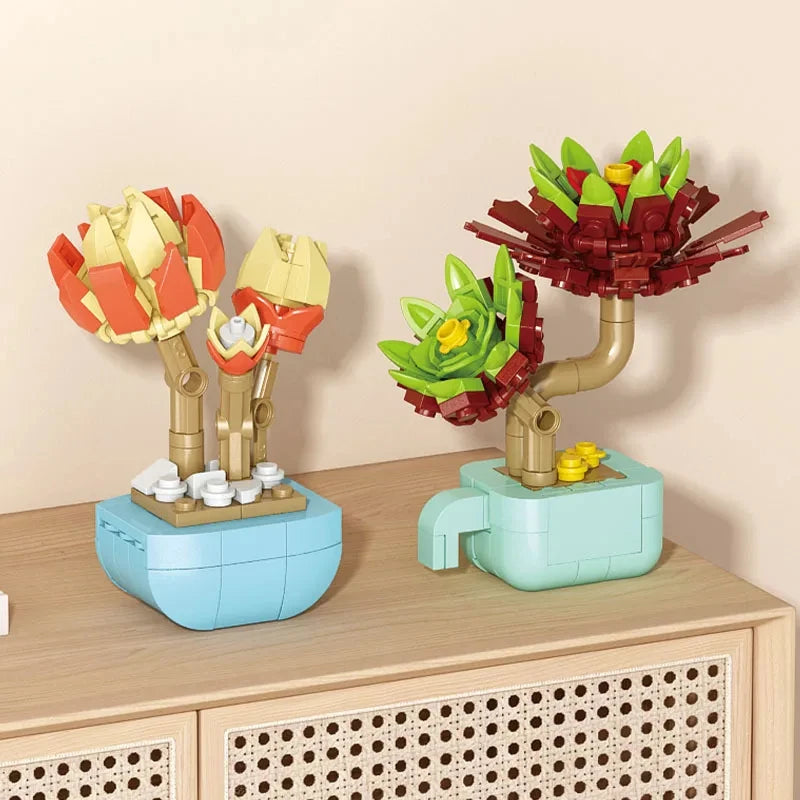 100PCS 10cm Mini Flowers Desert Succulent Collection Potted Plants