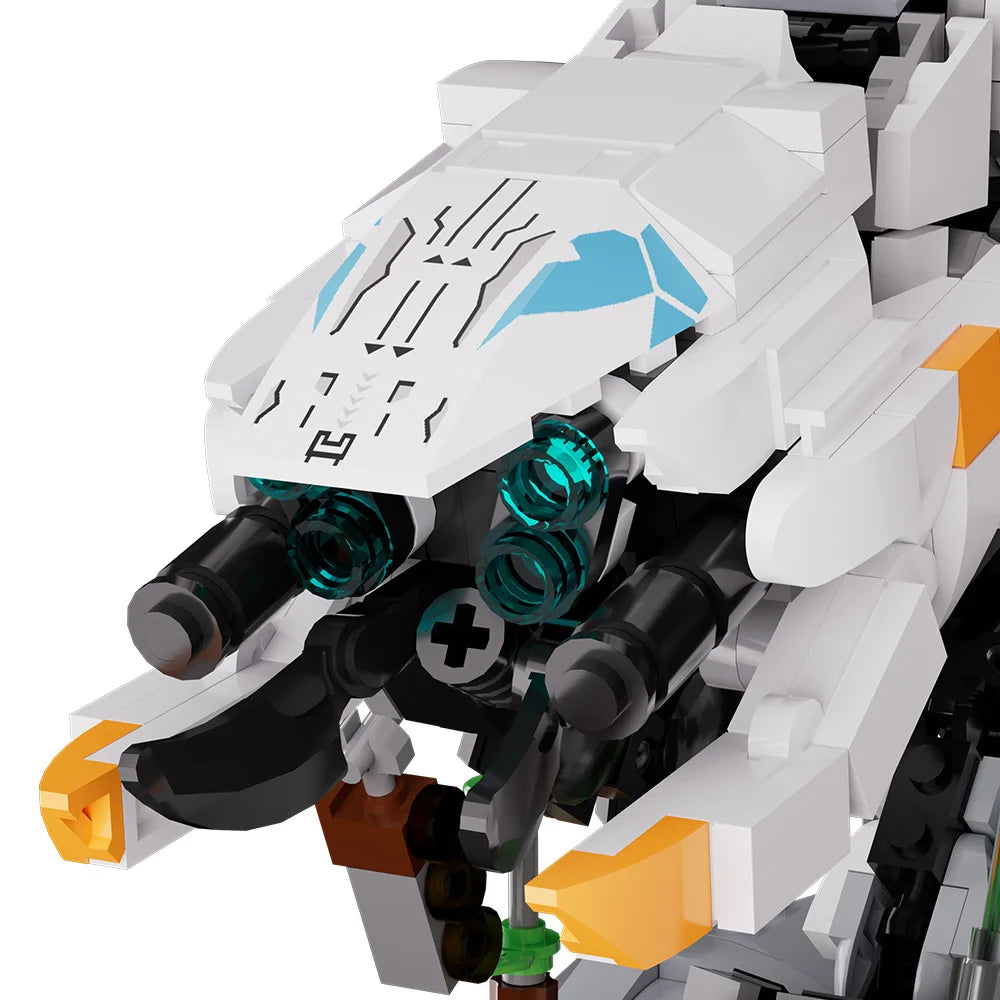 1876PCS MOC Horizons Zero Dawned Thunderjaw Forbidden West Monster Bricks Model