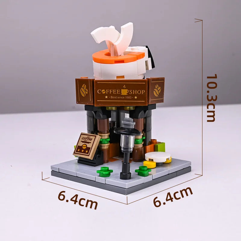 DIY Mini Streetview Restaurant Coffee Beverage Shop