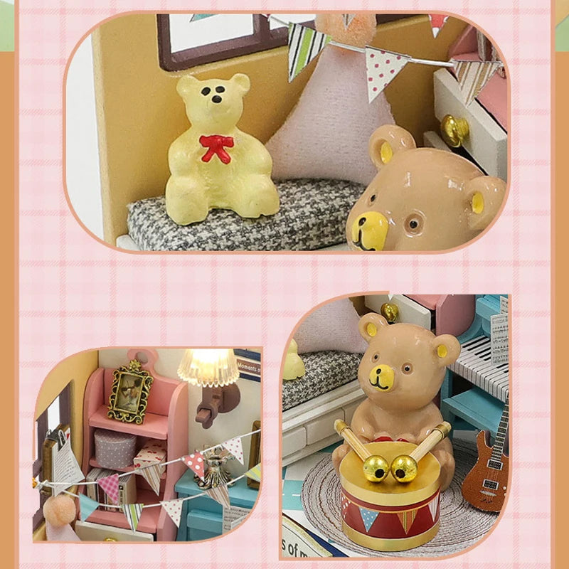 DIY Teddy Bear Doll Houses with Furniture without Dust Dover