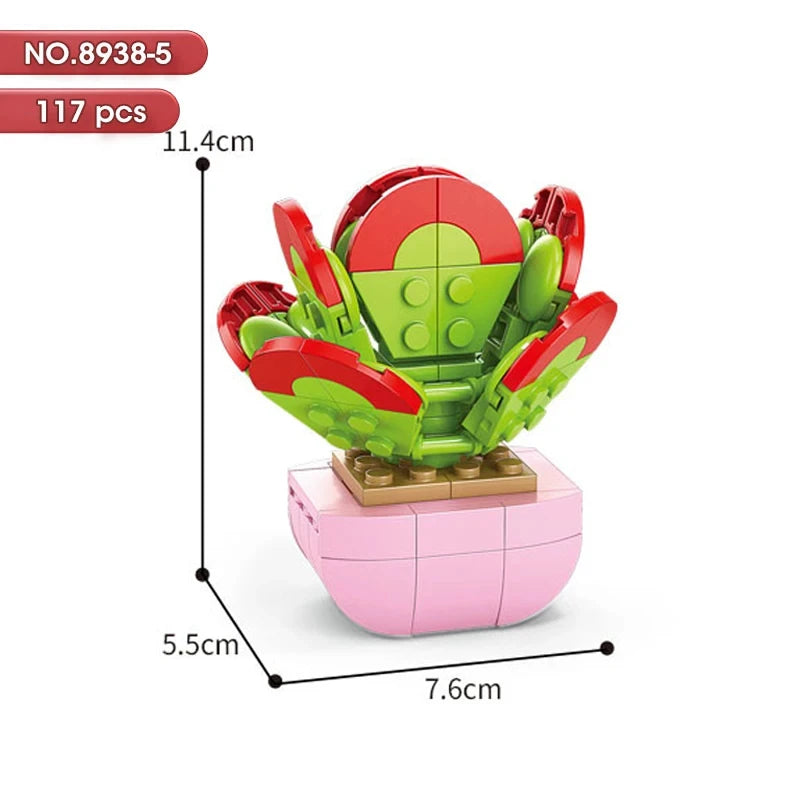 100PCS 10cm Mini Flowers Desert Succulent Collection Potted Plants