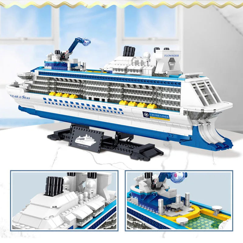 2428PCS MOC Cruise Liner Ship Sailing Boat Building Blocks Set