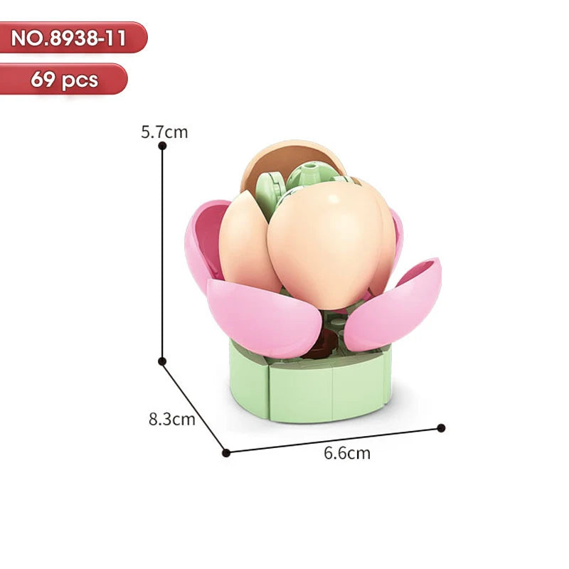 100PCS 10cm Mini Flowers Desert Succulent Collection Potted Plants