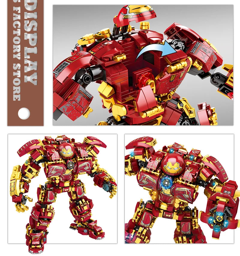 650PCS Ironman Hulkbuster Robot MOC Bricks