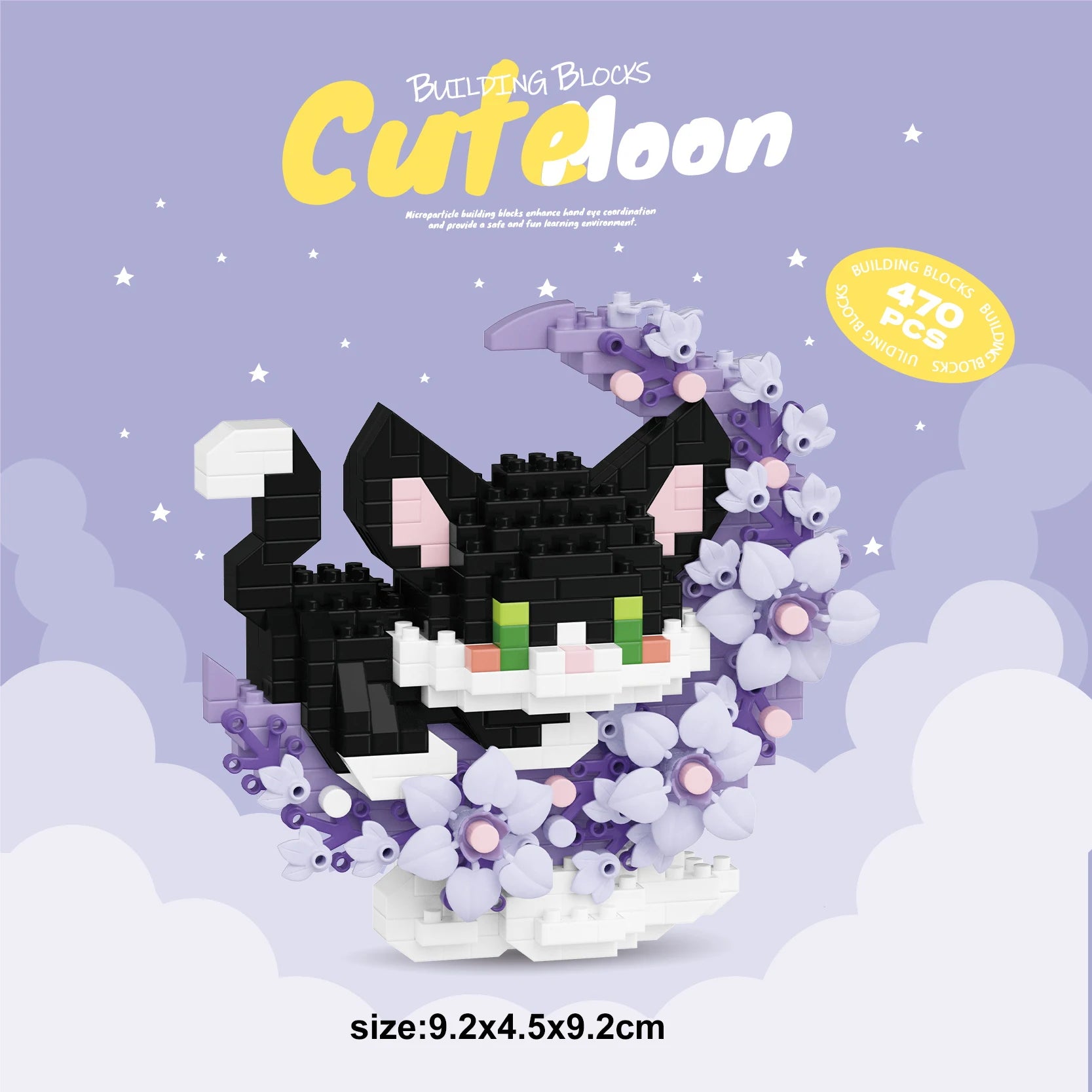 Mini Dog Cat panda raccoon Cute Pet Small Building Block Model Series
